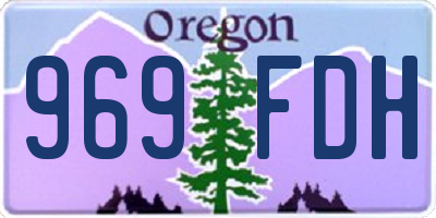 OR license plate 969FDH