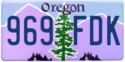 OR license plate 969FDK