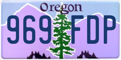 OR license plate 969FDP