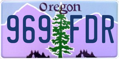 OR license plate 969FDR