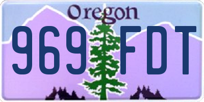 OR license plate 969FDT