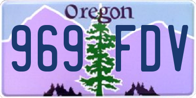 OR license plate 969FDV
