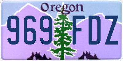 OR license plate 969FDZ