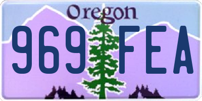 OR license plate 969FEA
