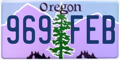 OR license plate 969FEB