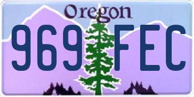 OR license plate 969FEC