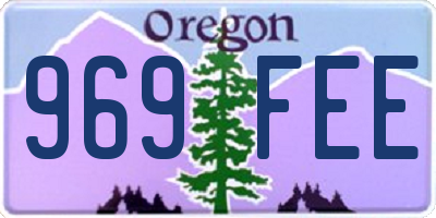 OR license plate 969FEE
