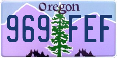 OR license plate 969FEF