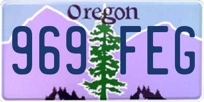 OR license plate 969FEG