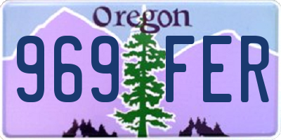OR license plate 969FER