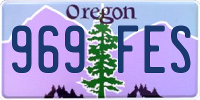 OR license plate 969FES