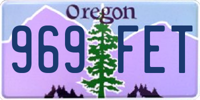 OR license plate 969FET
