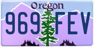 OR license plate 969FEV