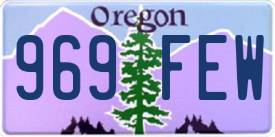 OR license plate 969FEW