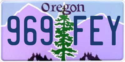 OR license plate 969FEY