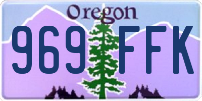 OR license plate 969FFK