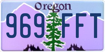 OR license plate 969FFT