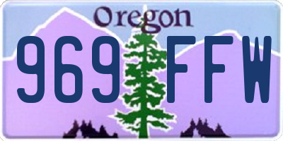 OR license plate 969FFW