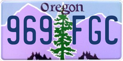 OR license plate 969FGC