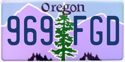 OR license plate 969FGD