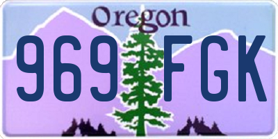 OR license plate 969FGK