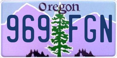OR license plate 969FGN