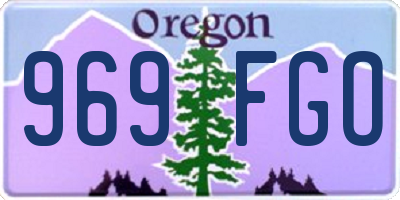 OR license plate 969FGO