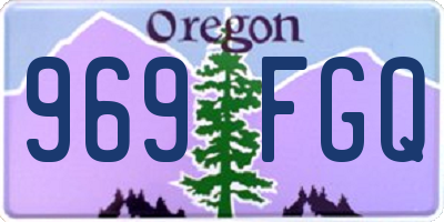 OR license plate 969FGQ