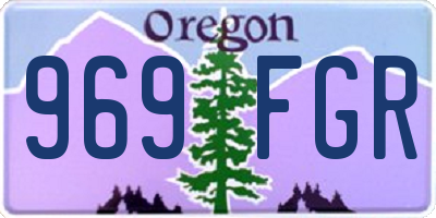 OR license plate 969FGR