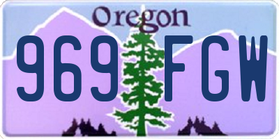 OR license plate 969FGW