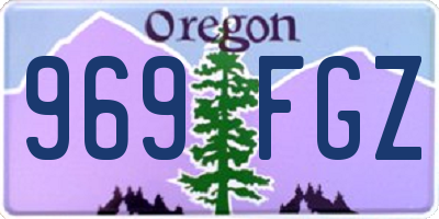 OR license plate 969FGZ