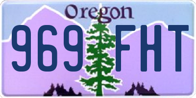OR license plate 969FHT