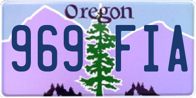OR license plate 969FIA