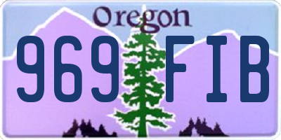 OR license plate 969FIB