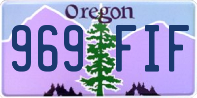 OR license plate 969FIF