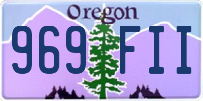 OR license plate 969FII