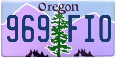 OR license plate 969FIO