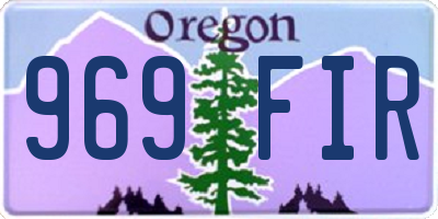 OR license plate 969FIR
