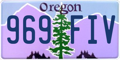 OR license plate 969FIV