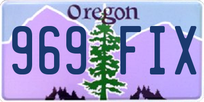 OR license plate 969FIX