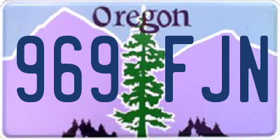 OR license plate 969FJN