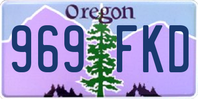 OR license plate 969FKD