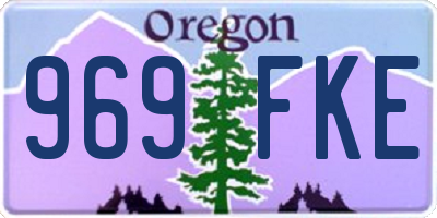 OR license plate 969FKE