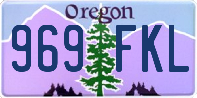 OR license plate 969FKL
