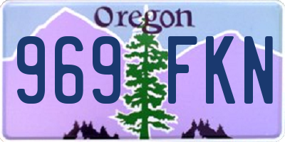 OR license plate 969FKN