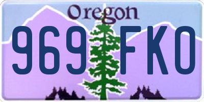 OR license plate 969FKO