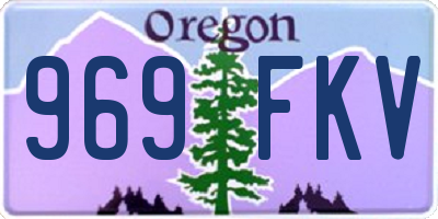 OR license plate 969FKV