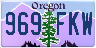 OR license plate 969FKW