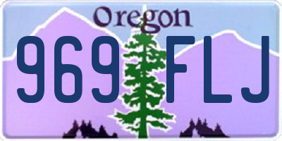OR license plate 969FLJ