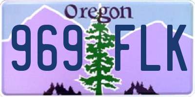 OR license plate 969FLK
